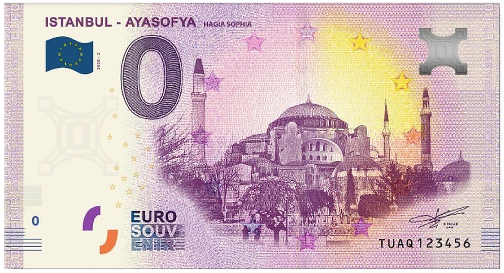 Ayasofya Euro Souvenir Banknote